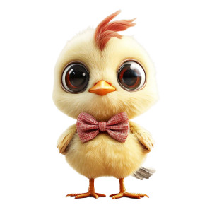 Cute Chicken Humanoid Vinyl Car Decal Sticker – Waterproof & UV-Resistant 8"