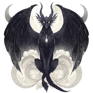 Majestic Black Dragon V4 Vinyl Car Decal Sticker – Waterproof & UV-Resistant 8"