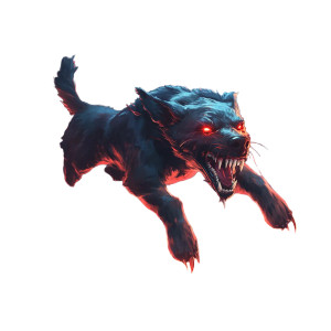 Terrifying Cartoon Dog Vinyl Car Decal Sticker – Waterproof & UV-Resistant 8"