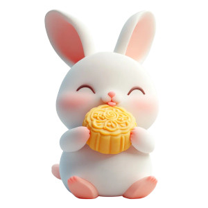 Cute Rabbit Mooncakes Vinyl Car Decal Sticker – Waterproof & UV-Resistant 8" Cute Rabbit Mooncakes Vinyl Car Decal Sticker – Waterproof & UV-Resistant 8"