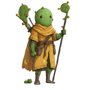 Cactus Monk Fighter Vinyl Car Decal Sticker – Waterproof & UV-Resistant 8"