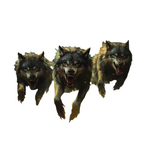 Aggressive Forest Wolves Vinyl Car Decal Sticker – Waterproof & UV-Resistant 8"