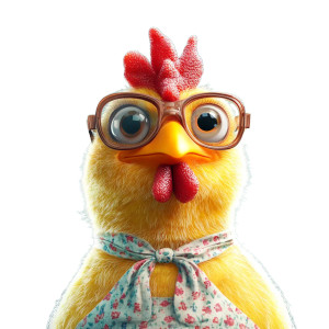 Chicken Character Logo Vinyl Car Decal Sticker – Waterproof & UV-Resistant 8"