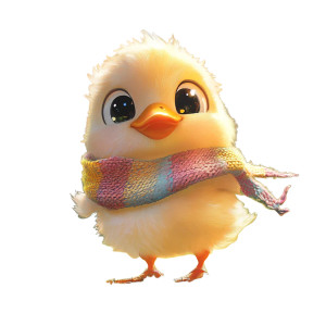 Joyful Duckling Vinyl Car Decal Sticker – Waterproof & UV-Resistant 8"