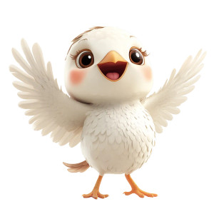 Cute Quail Cartoon Vinyl Car Decal Sticker – Waterproof & UV-Resistant 8"