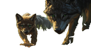 Aggressive Wolf Cub Vinyl Car Decal Sticker – Waterproof & UV-Resistant 8"