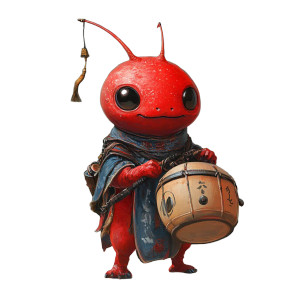 Friendly Alien Drummer Vinyl Car Decal Sticker – Waterproof & UV-Resistant 8"