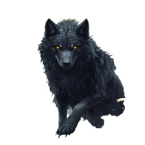 Black Fur Direwolf Vinyl Car Decal Sticker – Waterproof & UV-Resistant 8"
