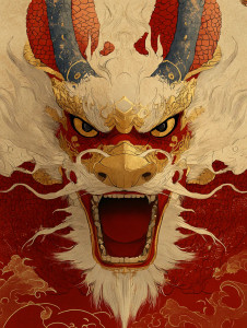 Chinese Dragon Frame Vinyl Car Decal Sticker – Waterproof & UV-Resistant 8"