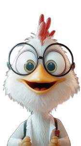 Scientist Chicken Vinyl Car Decal Sticker – Waterproof & UV-Resistant 8"