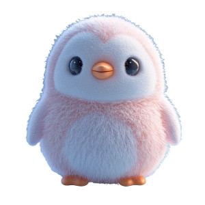 Cute Penguin Plush Vinyl Car Decal Sticker – Waterproof & UV-Resistant 8"