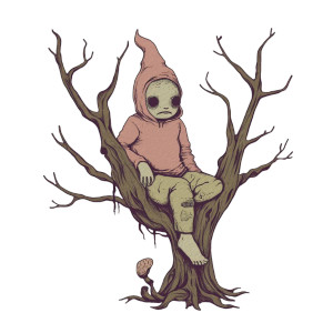 Sad Fairy-Tale Character Vinyl Car Decal Sticker – Waterproof & UV-Resistant 8"