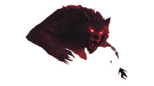 Hellish Werewolf Chase Vinyl Car Decal Sticker – Waterproof & UV-Resistant 8"