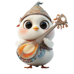 Musical Bird Vinyl Car Decal Sticker – Waterproof & UV-Resistant 8"