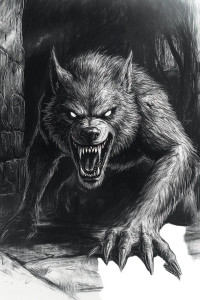 Snarling Werewolf V3 Vinyl Car Decal Sticker – Waterproof & UV-Resistant 8"