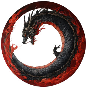Circle Dragon Vinyl Car Decal Sticker – Waterproof & UV-Resistant 8"