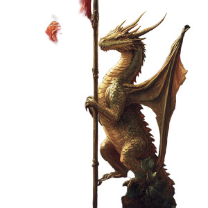 Dragon Rose Flag Vinyl Car Decal Sticker – Waterproof & UV-Resistant 8"