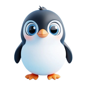 Cute Cartoon Penguin Vinyl Car Decal Sticker – Waterproof & UV-Resistant 8"
