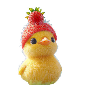 Yellow Chicken Strawberry Vinyl Car Decal Sticker – Waterproof & UV-Resistant 8"