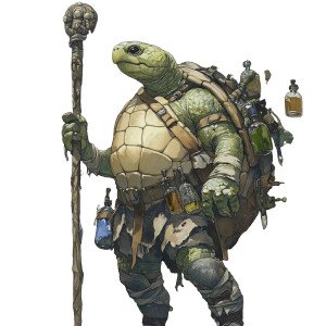 Turtle Man Alchemist Vinyl Car Decal Sticker – Waterproof & UV-Resistant 8"