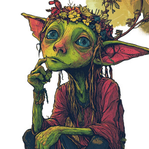 Wood Elf Vinyl Car Decal Sticker – Waterproof & UV-Resistant 8"