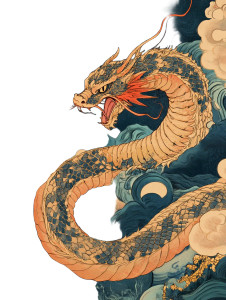 Zodiac Snake Illustration Vinyl Car Decal Sticker – Waterproof & UV-Resistant 8"