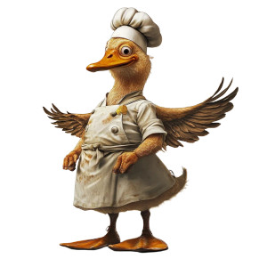 Duck Chef Vinyl Car Decal Sticker – Waterproof & UV-Resistant 8"