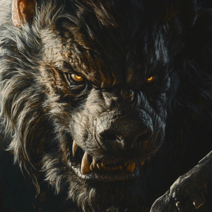 Fantasy Warg Portrait Vinyl Car Decal Sticker – Waterproof & UV-Resistant 8"