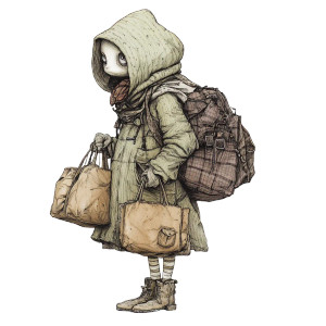 Overburdened Carrier Vinyl Car Decal Sticker – Waterproof & UV-Resistant 8"