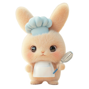 Chef Bunny Vinyl Car Decal Sticker – Waterproof & UV-Resistant 8"