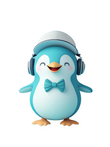 Cute Penguin Dj Vinyl Car Decal Sticker – Waterproof & UV-Resistant 8"