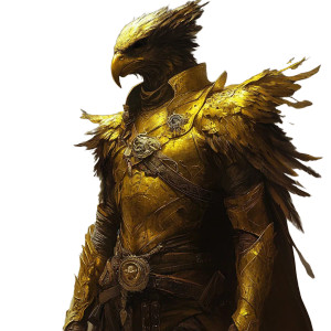 Golden Bird-Man Vinyl Car Decal Sticker – Waterproof & UV-Resistant 8"