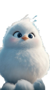 Chubby White Pigeon Vinyl Car Decal Sticker – Waterproof & UV-Resistant 8"