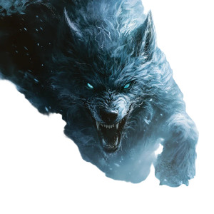 Abyssal Wolf Vinyl Car Decal Sticker – Waterproof & UV-Resistant 8"