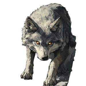 Fantasy Grey Wolf Vinyl Car Decal Sticker – Waterproof & UV-Resistant 8"