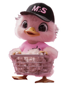 Pink Fluffy Duckling V2 Vinyl Car Decal Sticker – Waterproof & UV-Resistant 8"