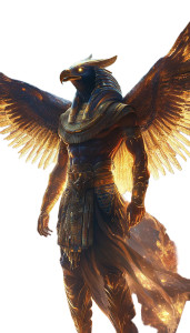 Golden Eagle God Vinyl Car Decal Sticker – Waterproof & UV-Resistant 8"