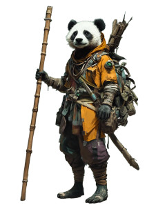 Biopunk Panda Rogue Vinyl Car Decal Sticker – Waterproof & UV-Resistant 8"