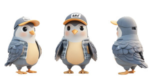 Cute Pigeon Toy V2 Vinyl Car Decal Sticker – Waterproof & UV-Resistant 8"