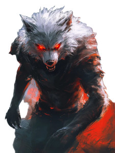 White Haired Werewolf Vinyl Car Decal Sticker – Waterproof & UV-Resistant 8"