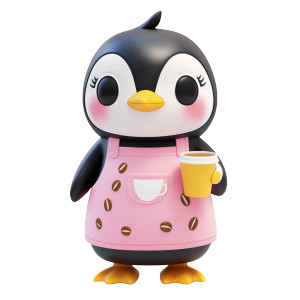 Penguin Barista Vinyl Car Decal Sticker – Waterproof & UV-Resistant 8" Penguin Barista Vinyl Car Decal Sticker – Waterproof & UV-Resistant 8"