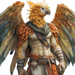 Male Harpy Garuda Vinyl Car Decal Sticker – Waterproof & UV-Resistant 8"