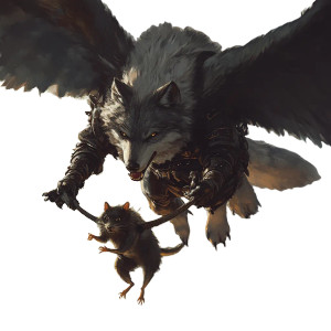 Giant Flying Wolf Vinyl Car Decal Sticker – Waterproof & UV-Resistant 8"