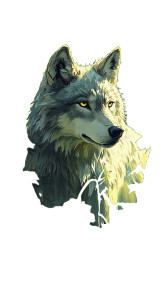 Grey Wolf V2 Vinyl Car Decal Sticker – Waterproof & UV-Resistant 8"