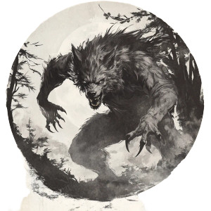 Josun Werewolf Art Vinyl Car Decal Sticker – Waterproof & UV-Resistant 8"