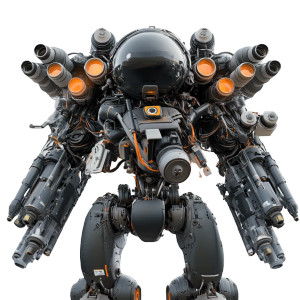 Battle Robot V2 Vinyl Car Decal Sticker – Waterproof & UV-Resistant 8"