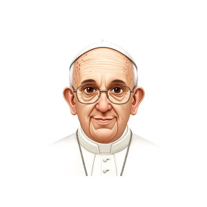 Pope Emoji Style Vinyl Car Decal Sticker – Waterproof & UV-Resistant 8"