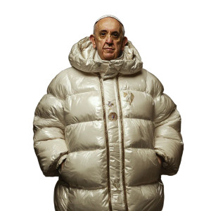 Pope In Jacket Vinyl Car Decal Sticker – Waterproof & UV-Resistant 8"