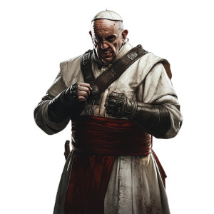 Pope Combatant Vinyl Car Decal Sticker – Waterproof & UV-Resistant 8"