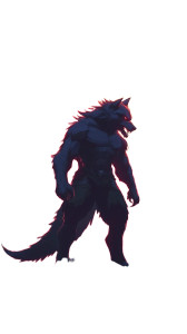 Vicious Werewolf Anime Vinyl Car Decal Sticker – Waterproof & UV-Resistant 8"